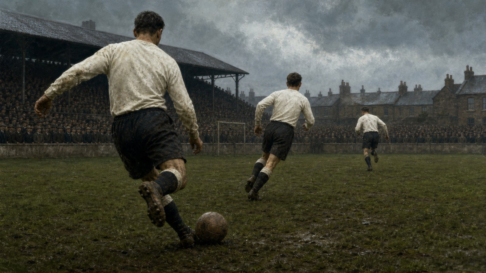 Alf Ramsey and Bill Nicholson connecting Tottenham defence and midfield at White Hart Lane in 1950