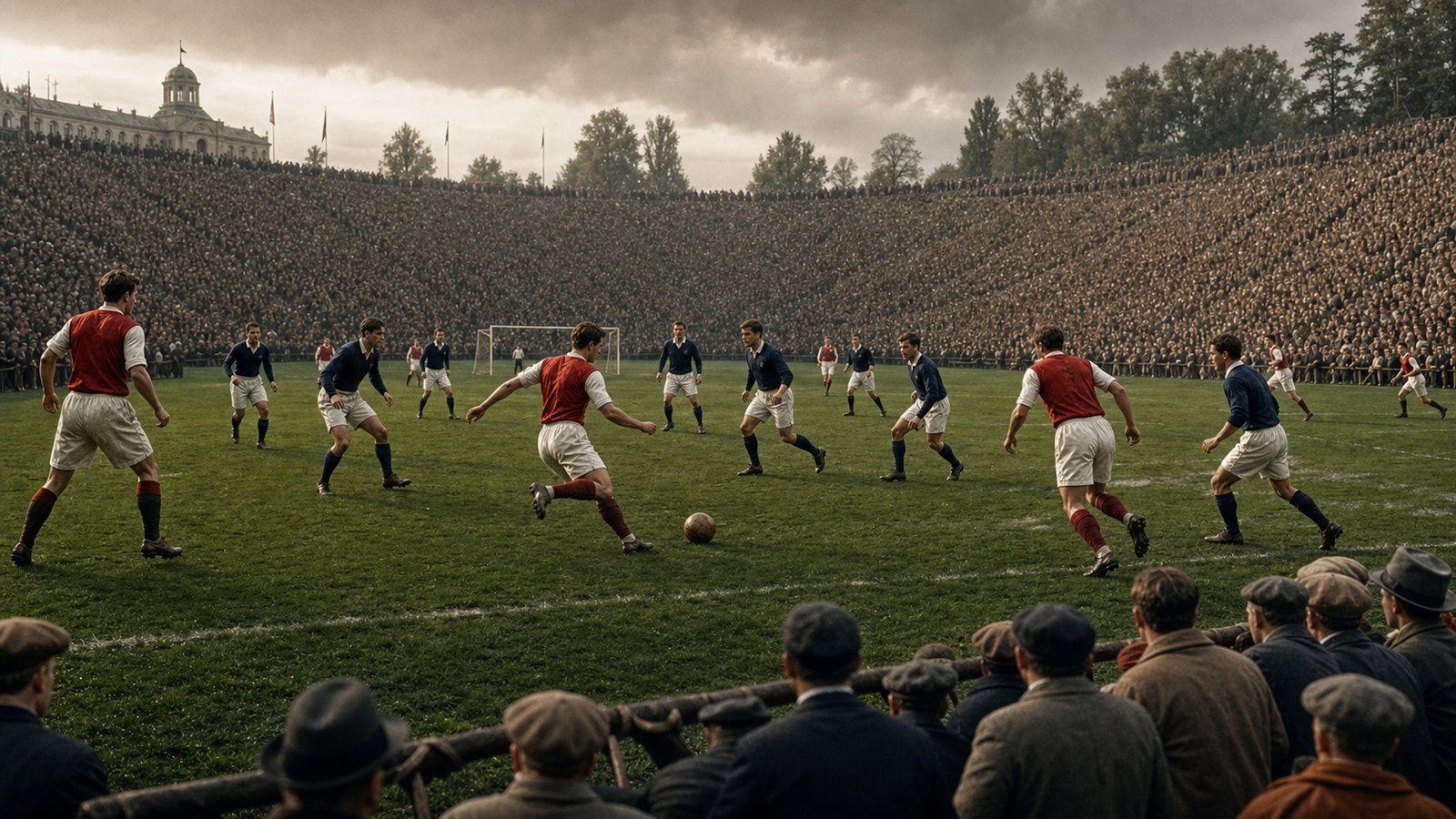 A vast Vienna terrace watching Austria circulate the ball against Scotland in 1931