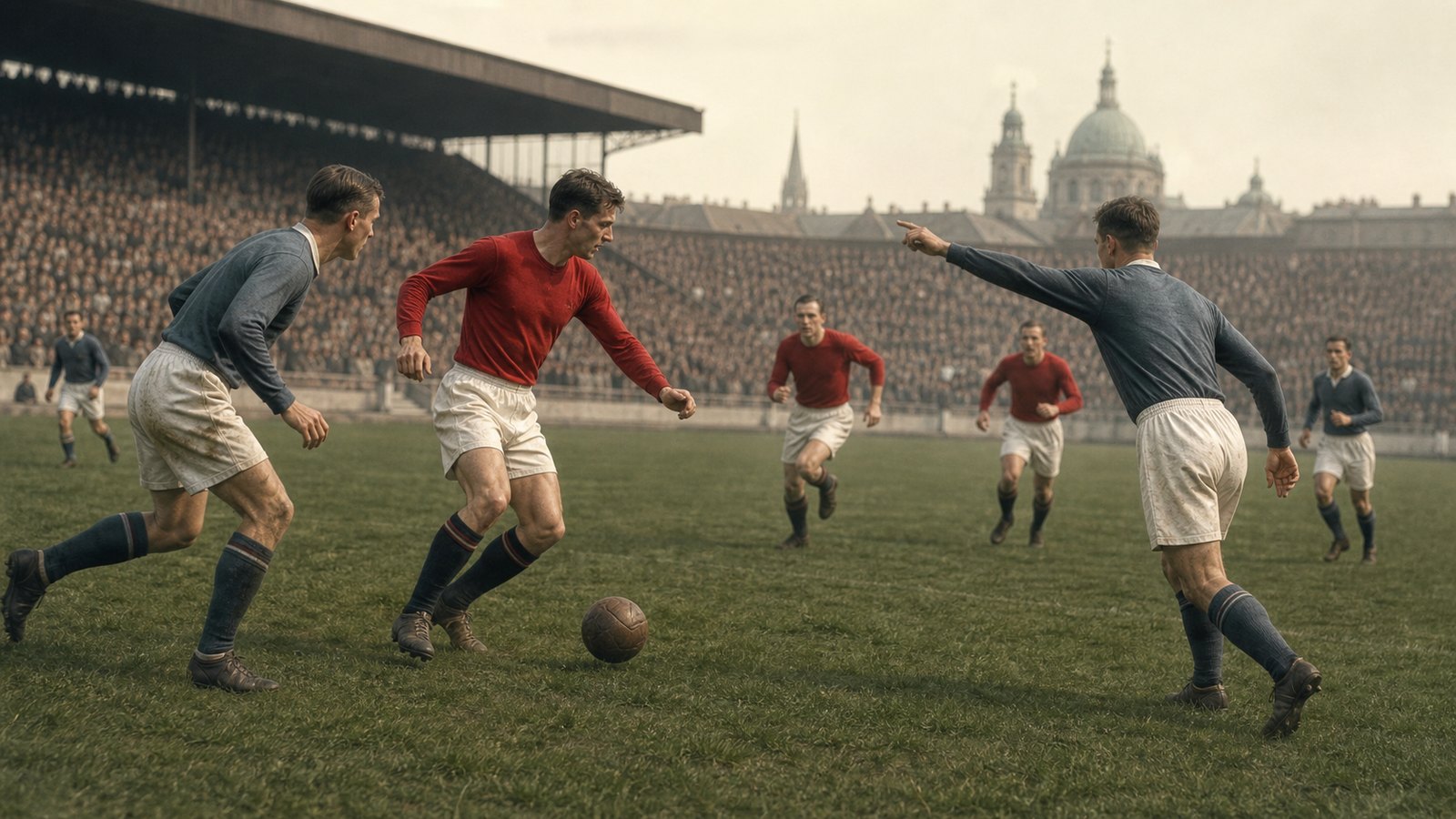 A slim Austrian centre-forward dropping between midfield and attack as defenders hesitate