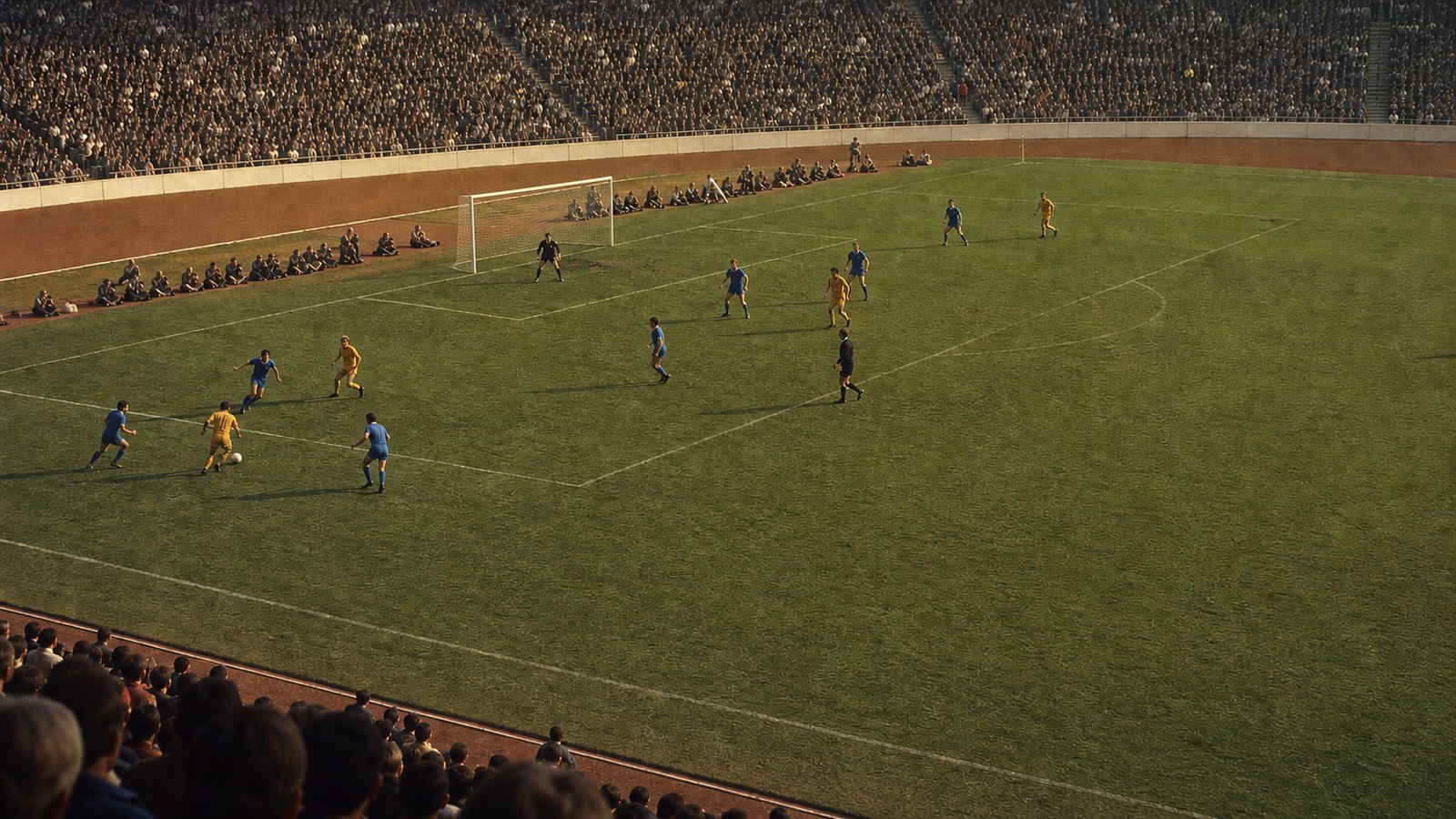 A Brazilian winger draws several Italian defenders toward the left side of the penalty area