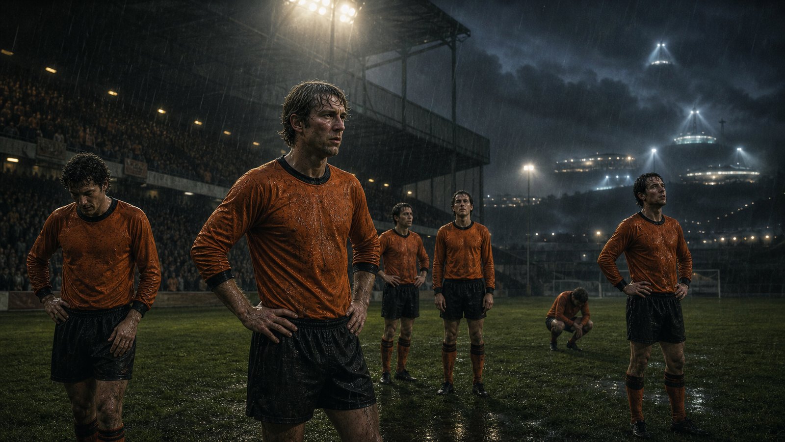 Dundee United players facing the final week of their 70-match 1986–87 season