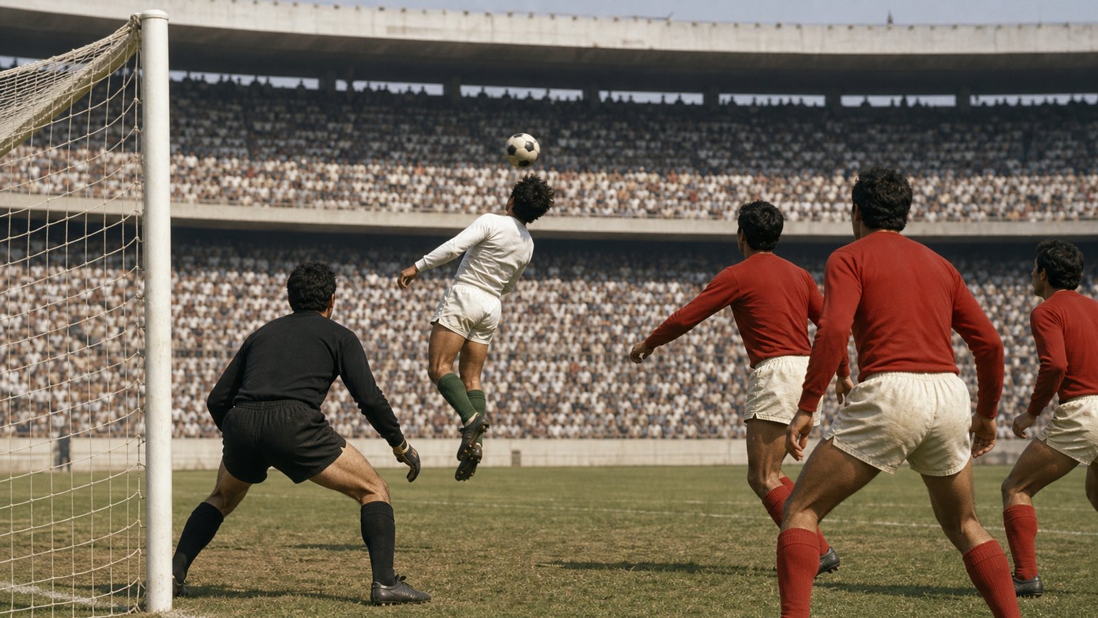 A looping header crossing the goalmouth before the extra-time winner in León