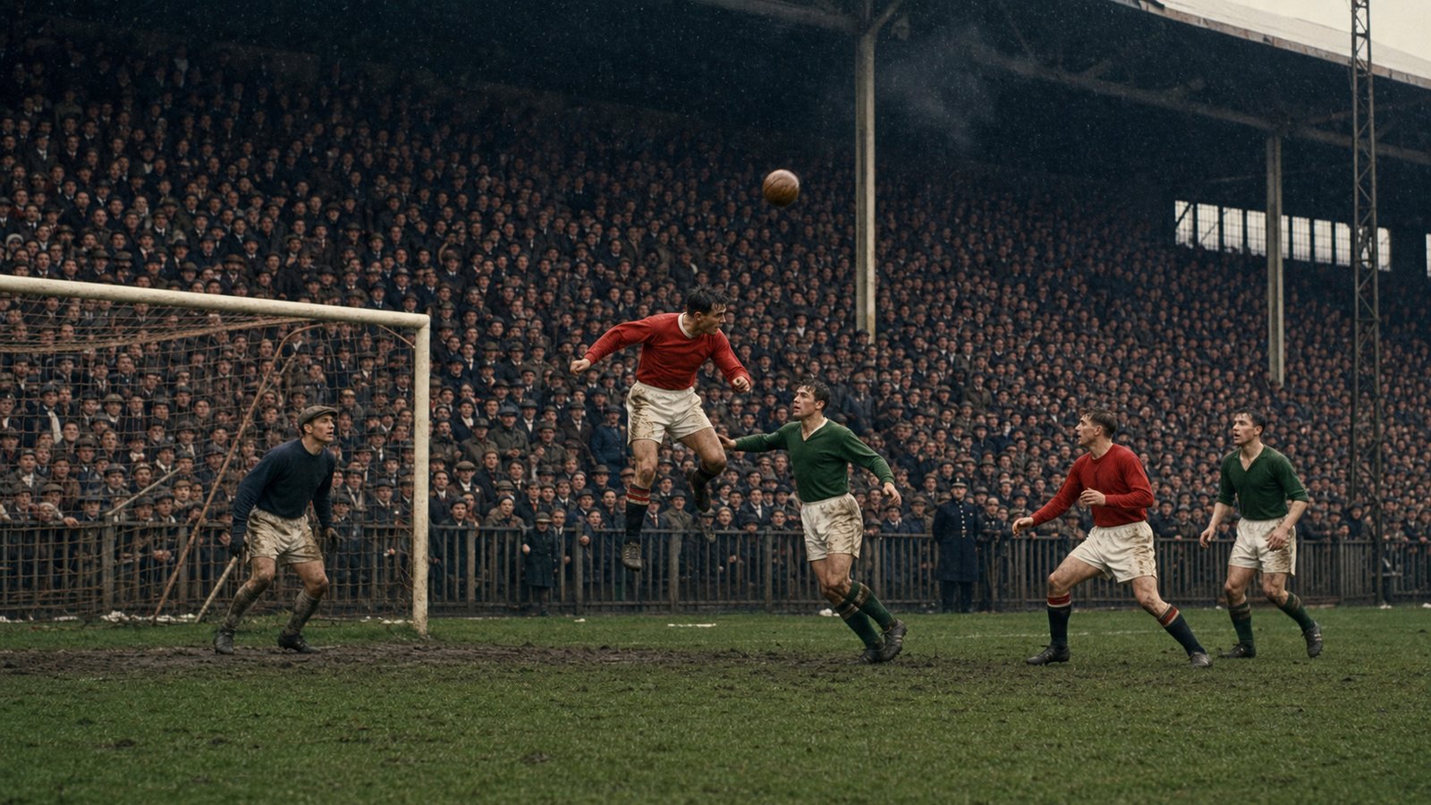 Third Lanark attack before packed Cathkin Park terraces in the early 1960s