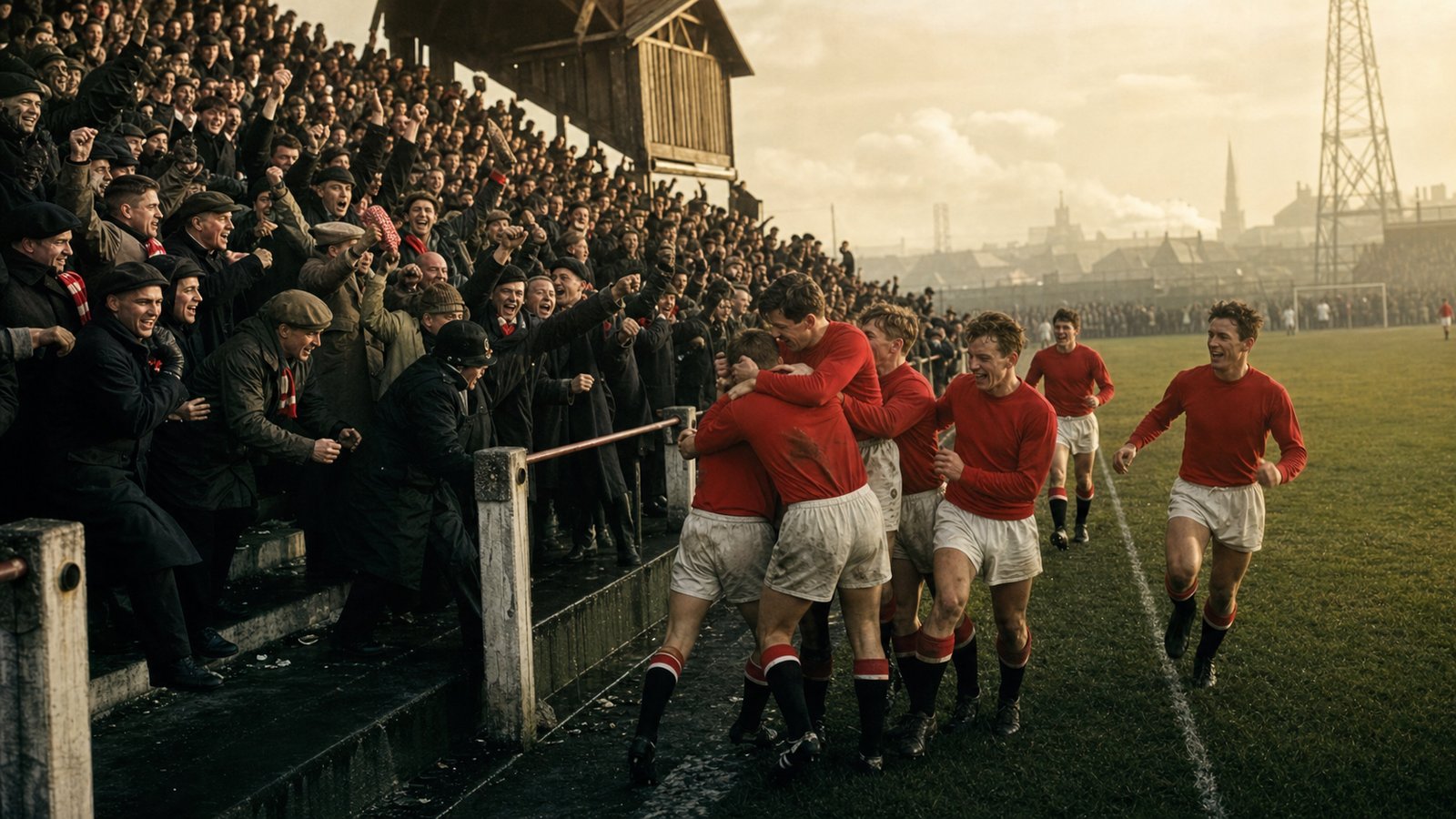Third Lanark supporters crowd Cathkin Park during the club's 100-goal season
