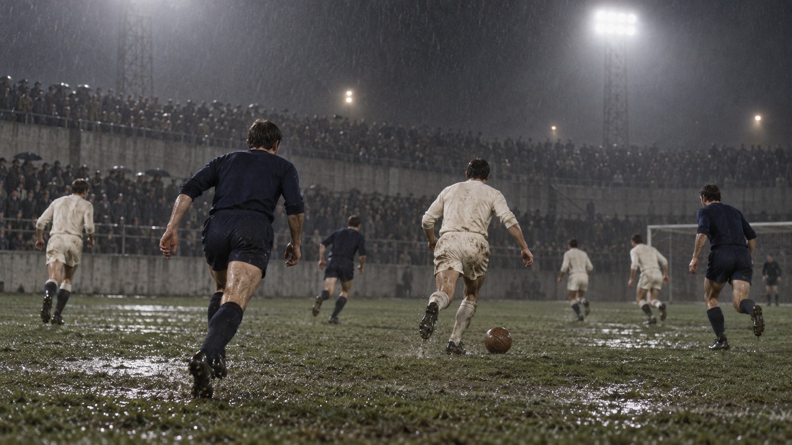 A tense 1969 Central American World Cup qualifier under floodlights