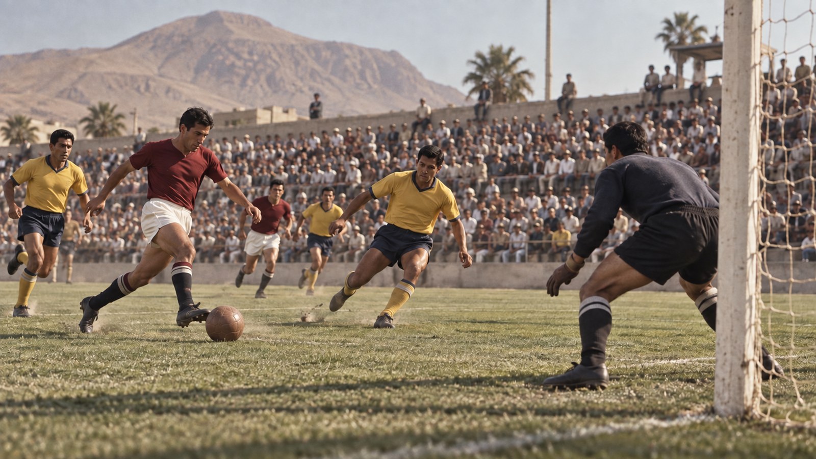 The Soviet Union attacks Colombia during the opening minutes in Arica in 1962